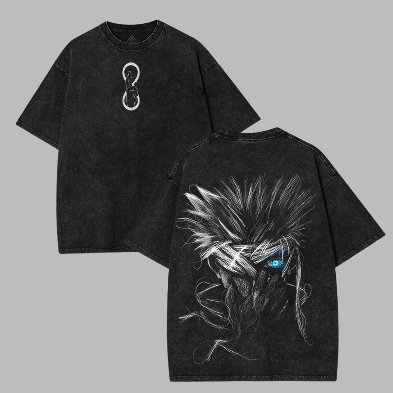 Naruto Kakashi Hatake T-Shirt – 100% Cotton Oversized Vintage Anime Tee