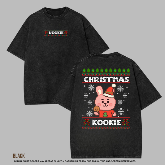 BTS Jungkook “Christmas Kookie” Oversized T-Shirt | K-Pop Vintage Streetwear