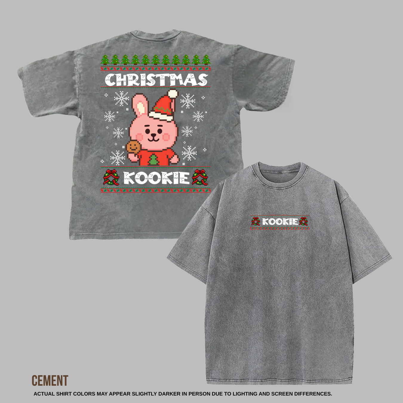 BTS Jungkook “Christmas Kookie” Oversized T-Shirt | K-Pop Vintage Streetwear