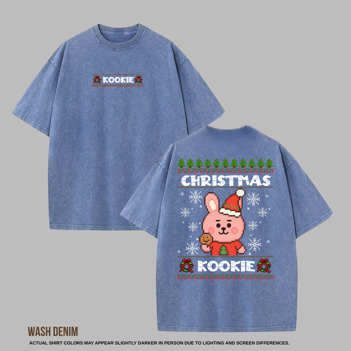 BTS Jungkook “Christmas Kookie” Oversized T-Shirt | K-Pop Vintage Streetwear