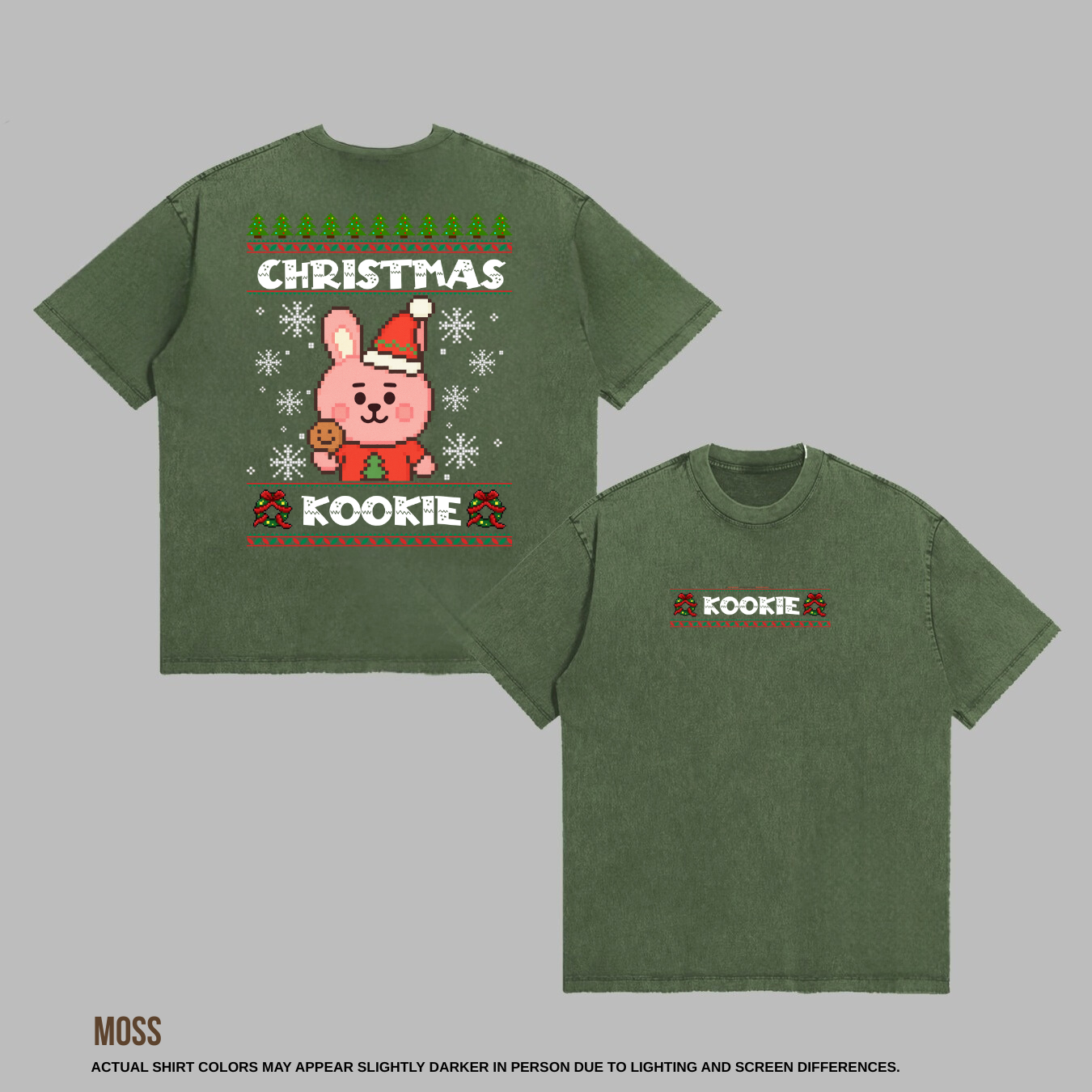 BTS Jungkook “Christmas Kookie” Oversized T-Shirt | K-Pop Vintage Streetwear