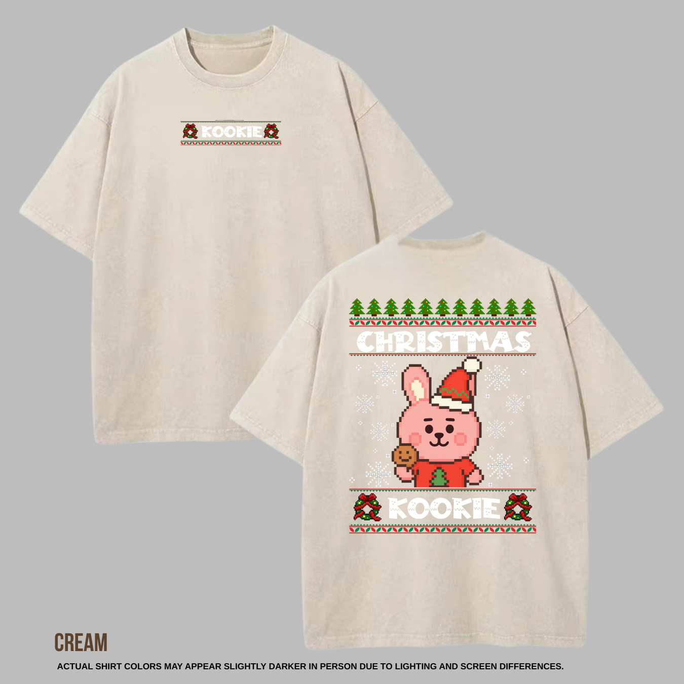 BTS Jungkook “Christmas Kookie” Oversized T-Shirt | K-Pop Vintage Streetwear