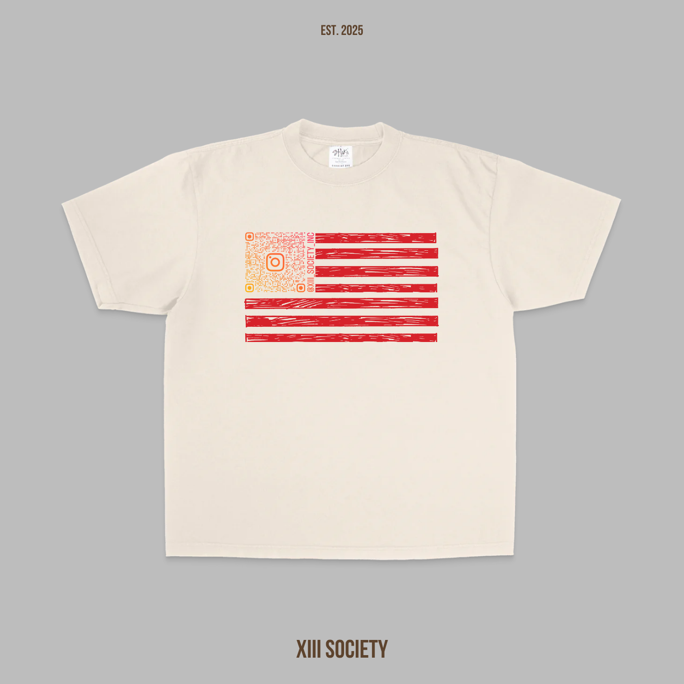 4th of July with our custom flag tees featuring a bold QR code design!