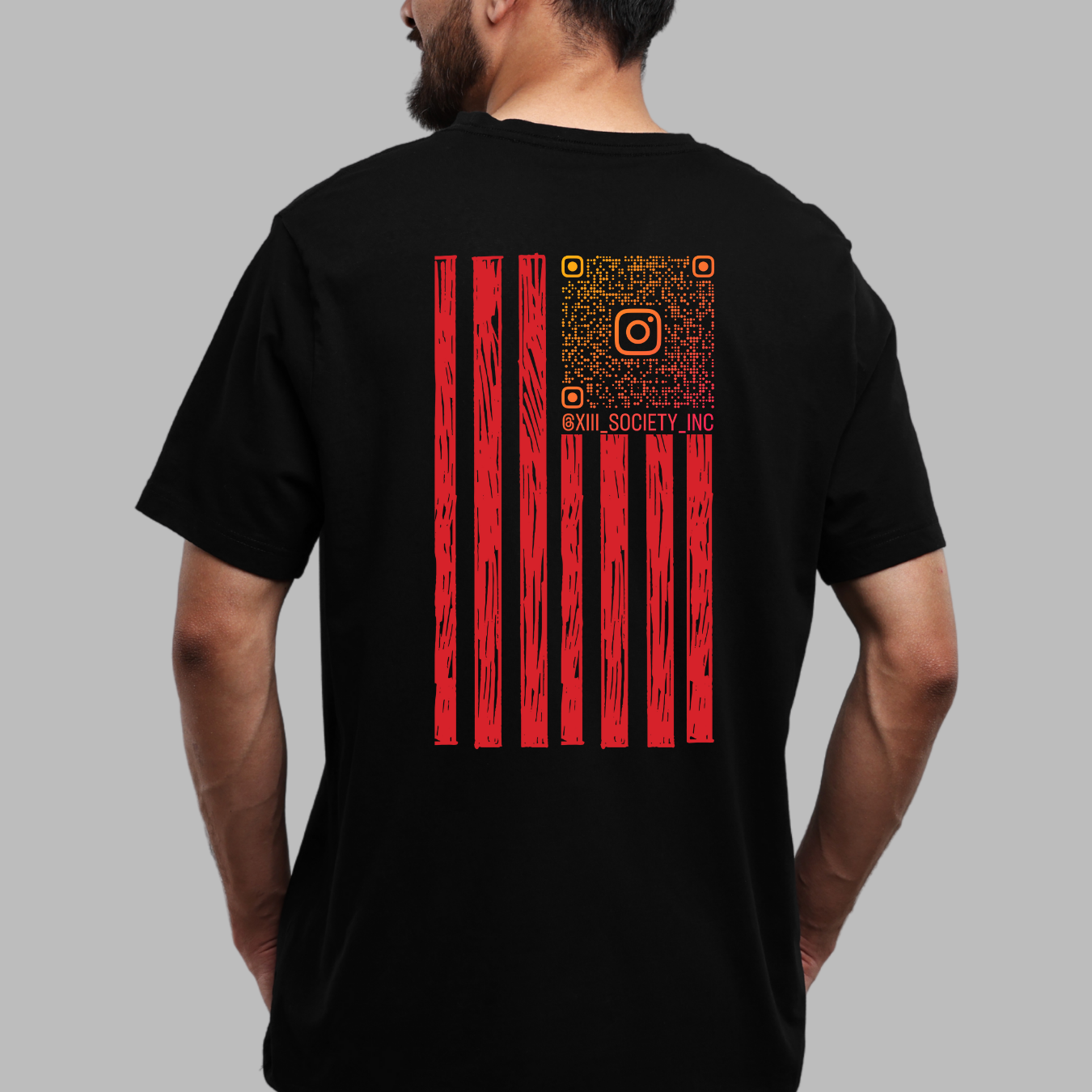 4th of July with our custom flag tees featuring a bold QR code design!