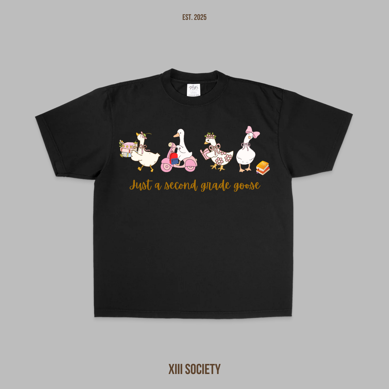 Flock to School in Style! Get ready for a quack-tastic school year with our adorable "Kindergarten Goose" tee!