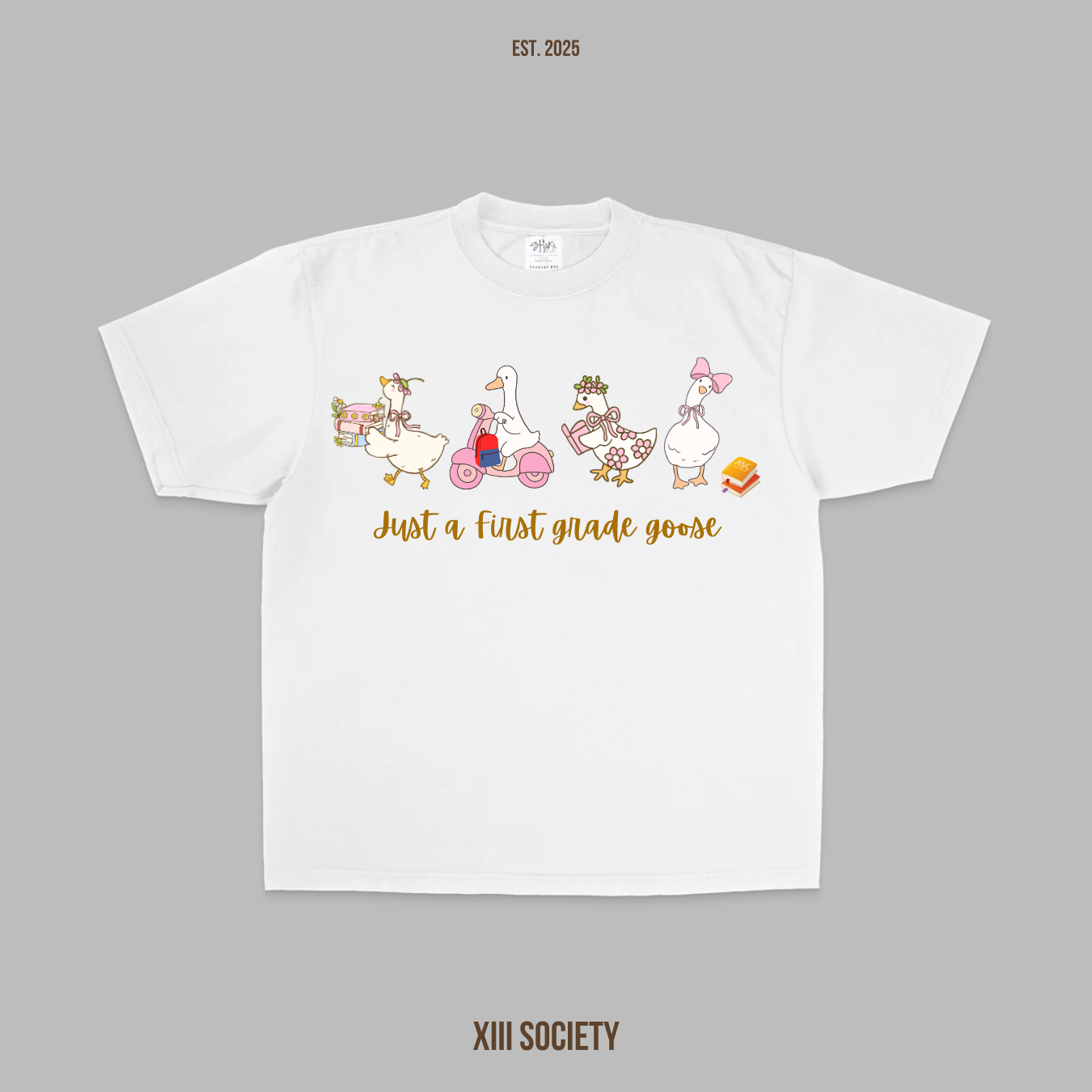 Flock to School in Style! Get ready for a quack-tastic school year with our adorable "Kindergarten Goose" tee!