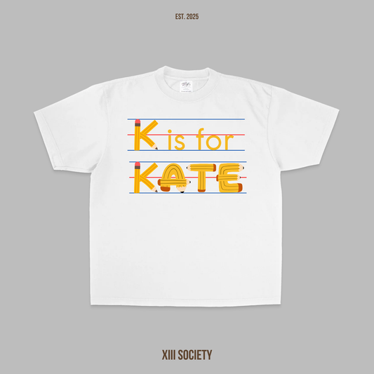 Spell Out Their Name in Style! Make learning fun with our custom "K is for Kate" tee!