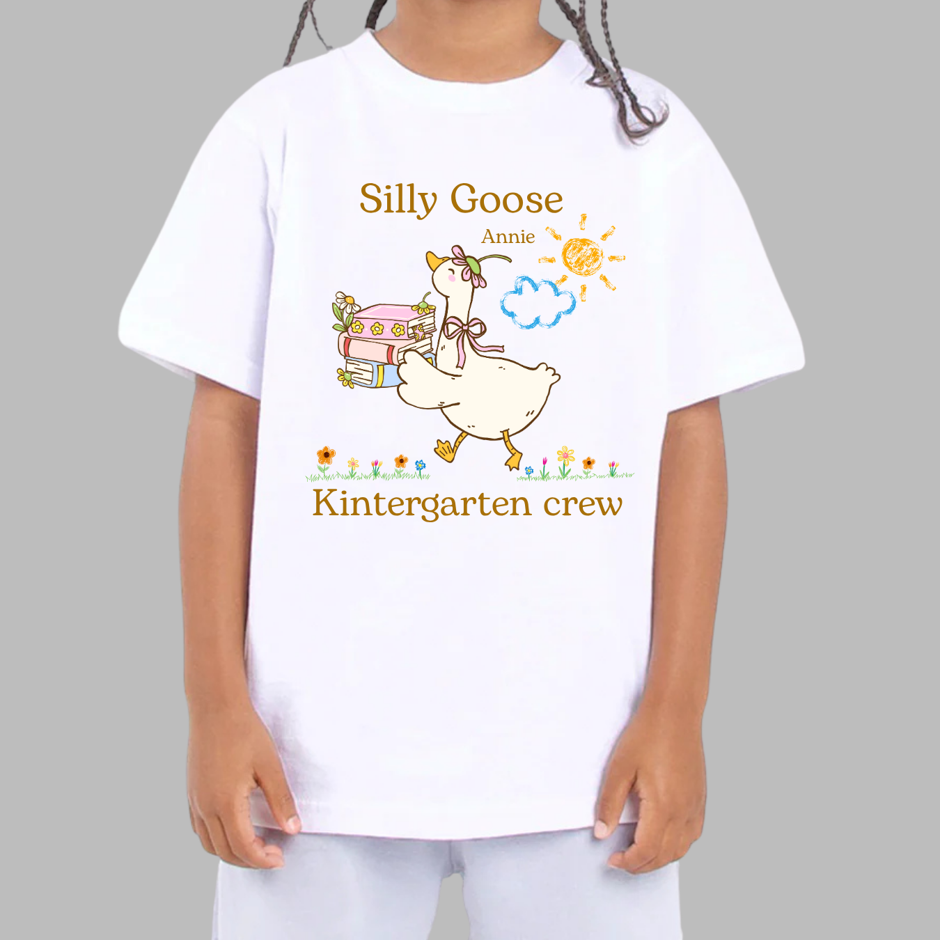 Get Ready for Kindergarten Fun! Join the kindergarten crew with our adorable "Silly Goose" design!
