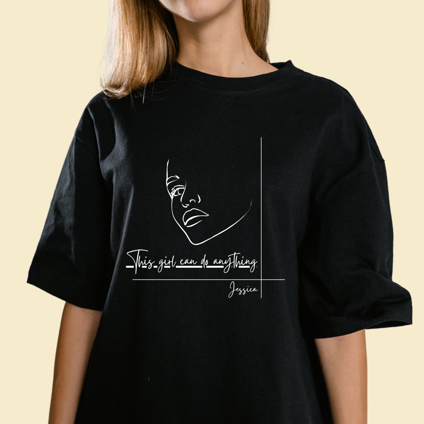 Empower your style with our 'This Girl Can Do Anything' custom t-shirt!