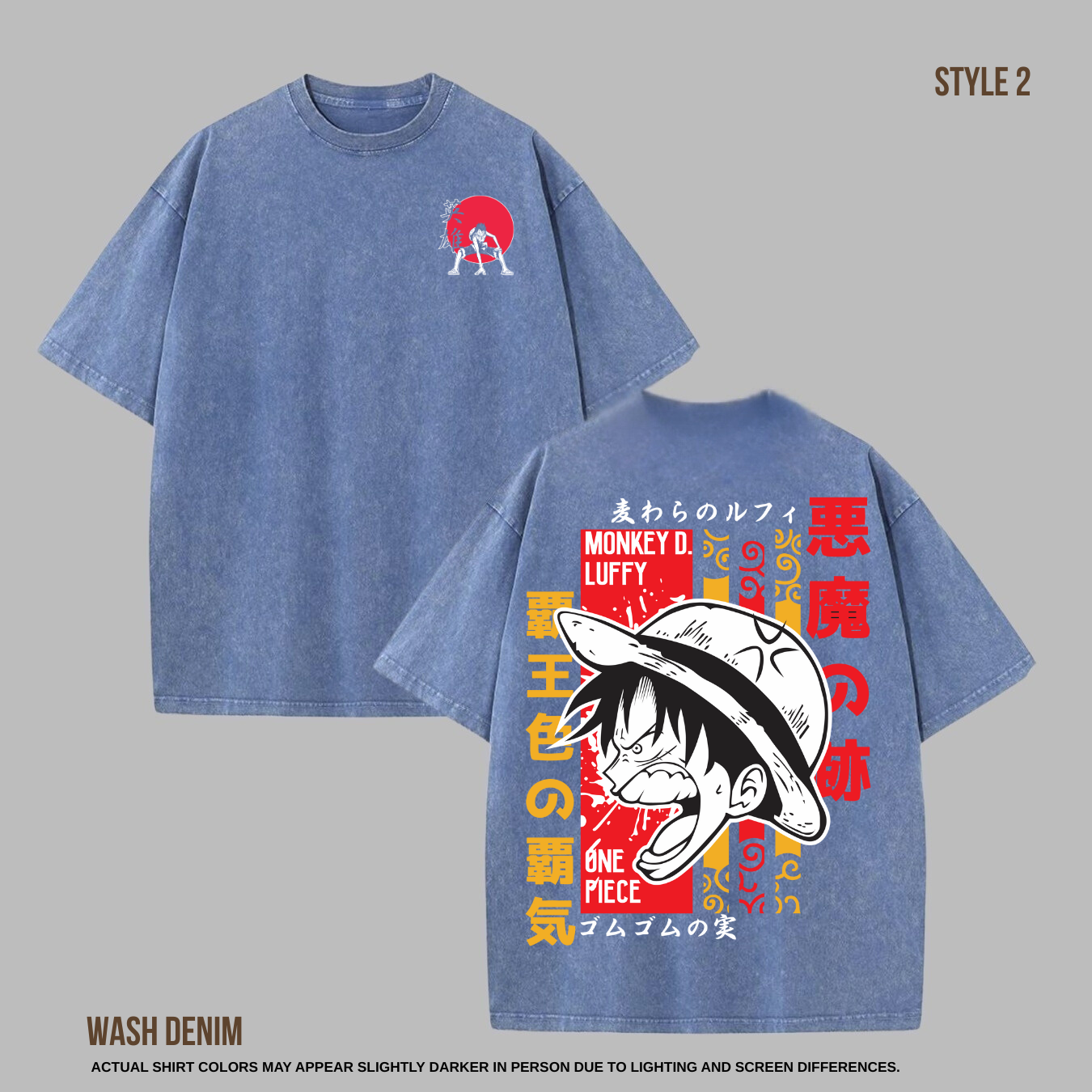 One Piece Oversized Anime T-Shirt – Zoro & Luffy Streetwear Drop