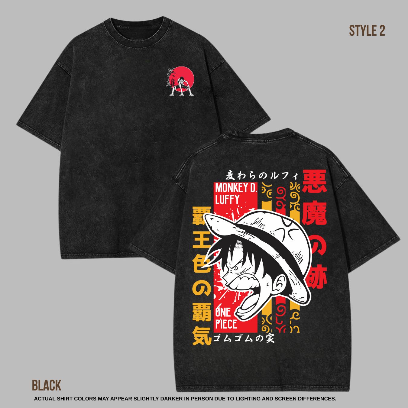 One Piece Oversized Anime T-Shirt – Zoro & Luffy Streetwear Drop